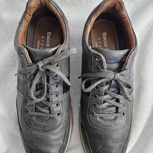 Bacco Bucci Men's Charcoal and Tan Sneakers